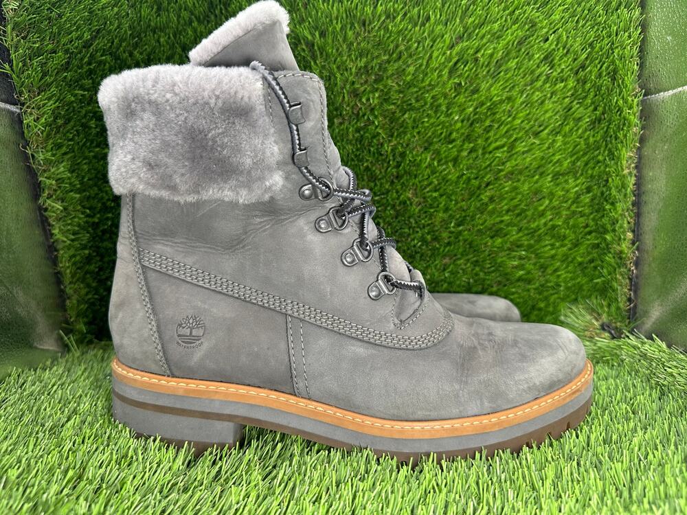 Timberland Courmayeur Valley TB0A255AG77 Ankle Boot Women's 10 Gray Leather
